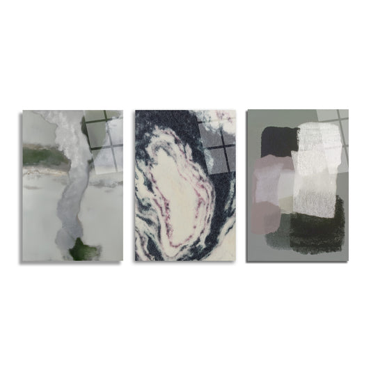 ÜÇLÜ DİKEY CAM TABLO SETİ - TT4132