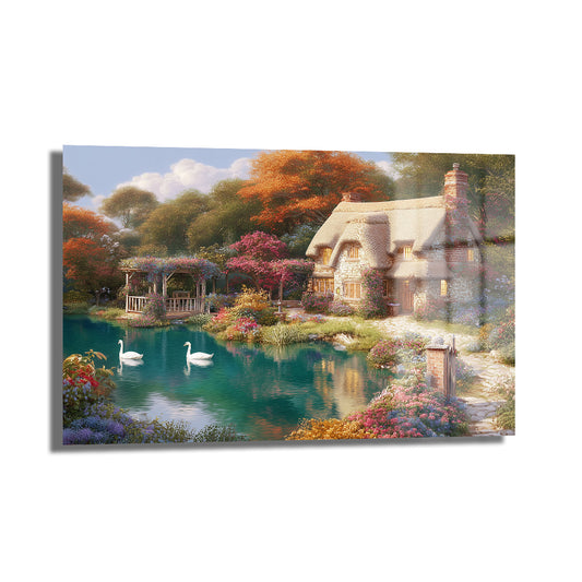 DEKORATİF YATAY CAM TABLO - TT3218