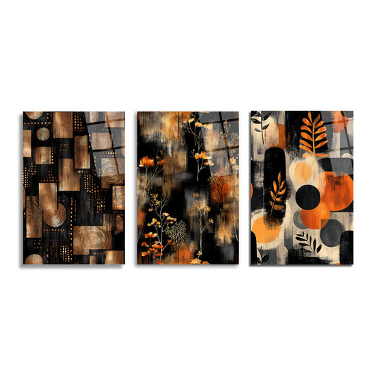 ÜÇLÜ DİKEY CAM TABLO SETİ - TT4139