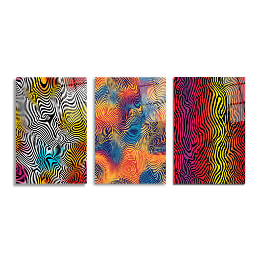 ÜÇLÜ DİKEY CAM TABLO SETİ - TT4143