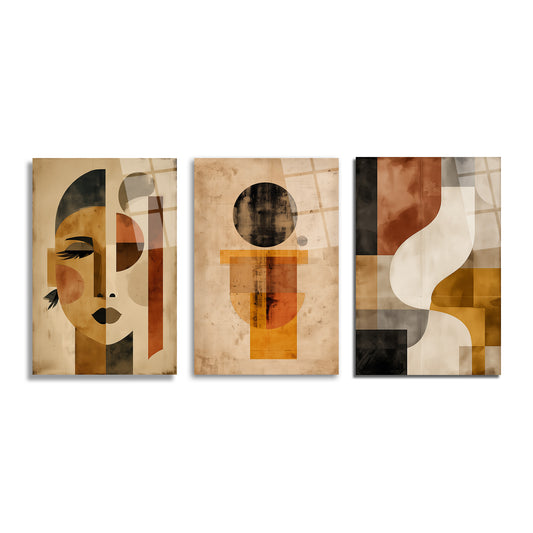 ÜÇLÜ DİKEY CAM TABLO SETİ - TT4144