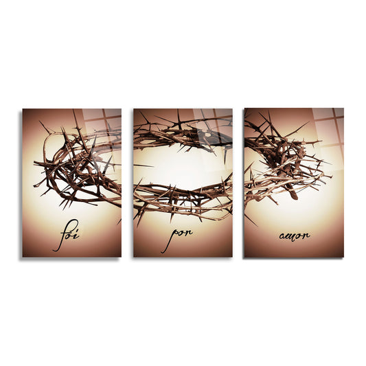 ÜÇLÜ DİKEY CAM TABLO SETİ - TT4075