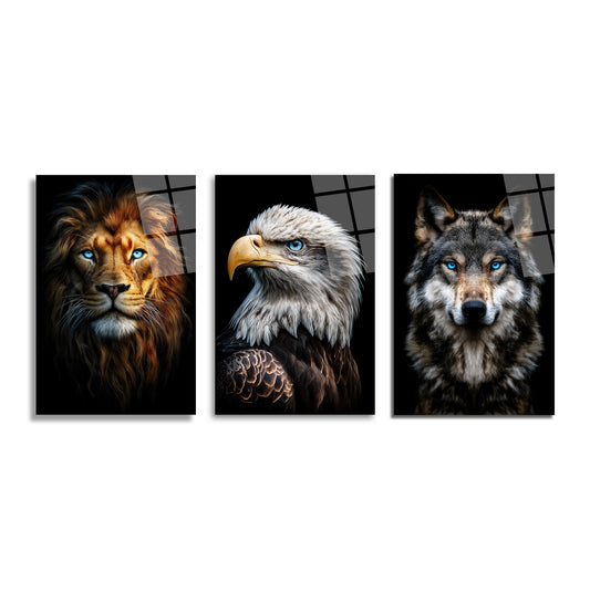 ÜÇLÜ DİKEY CAM TABLO SETİ - TT4156