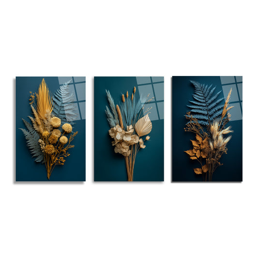 ÜÇLÜ DİKEY CAM TABLO SETİ - TT4160