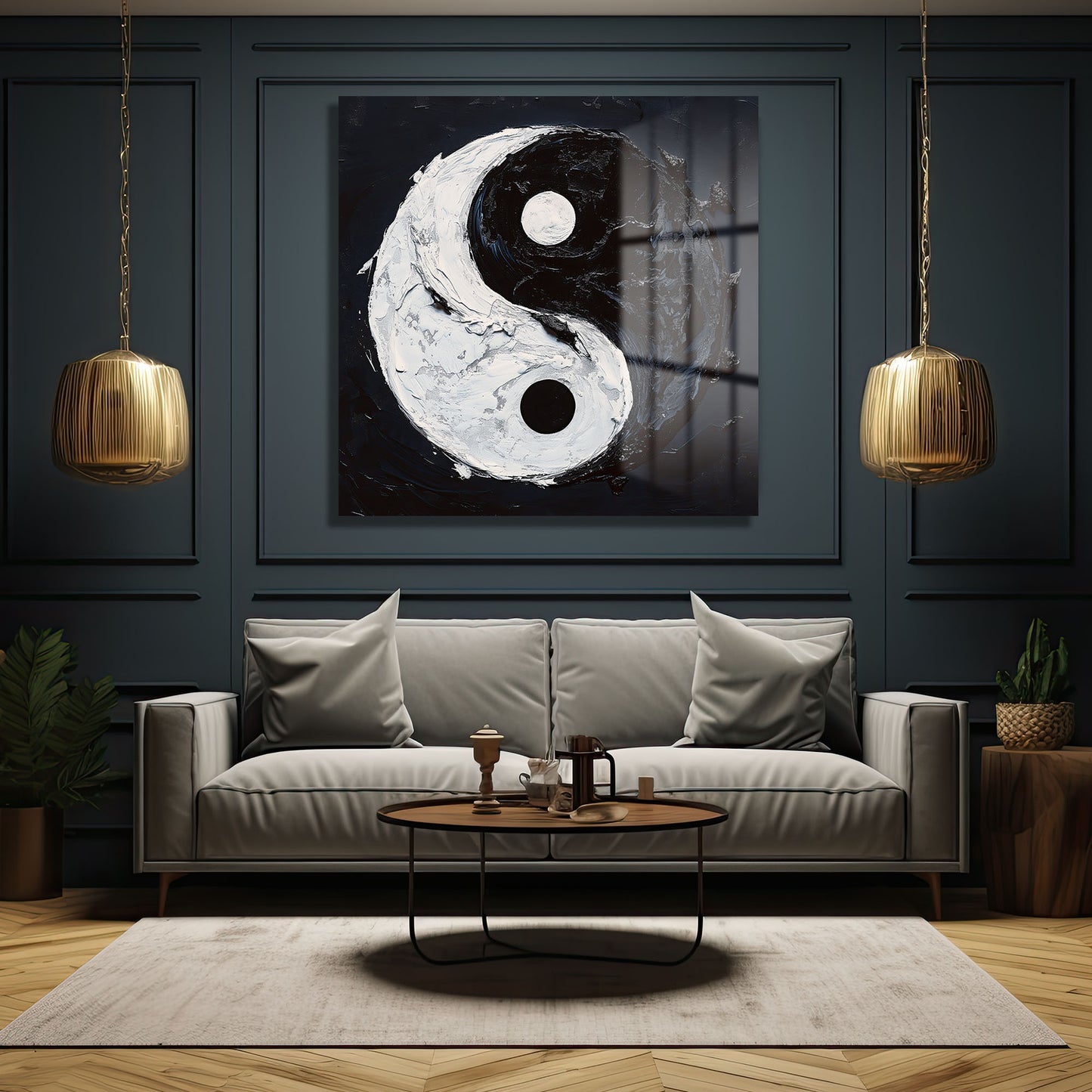 DEKORATİF KARE CAM TABLO - TT0766