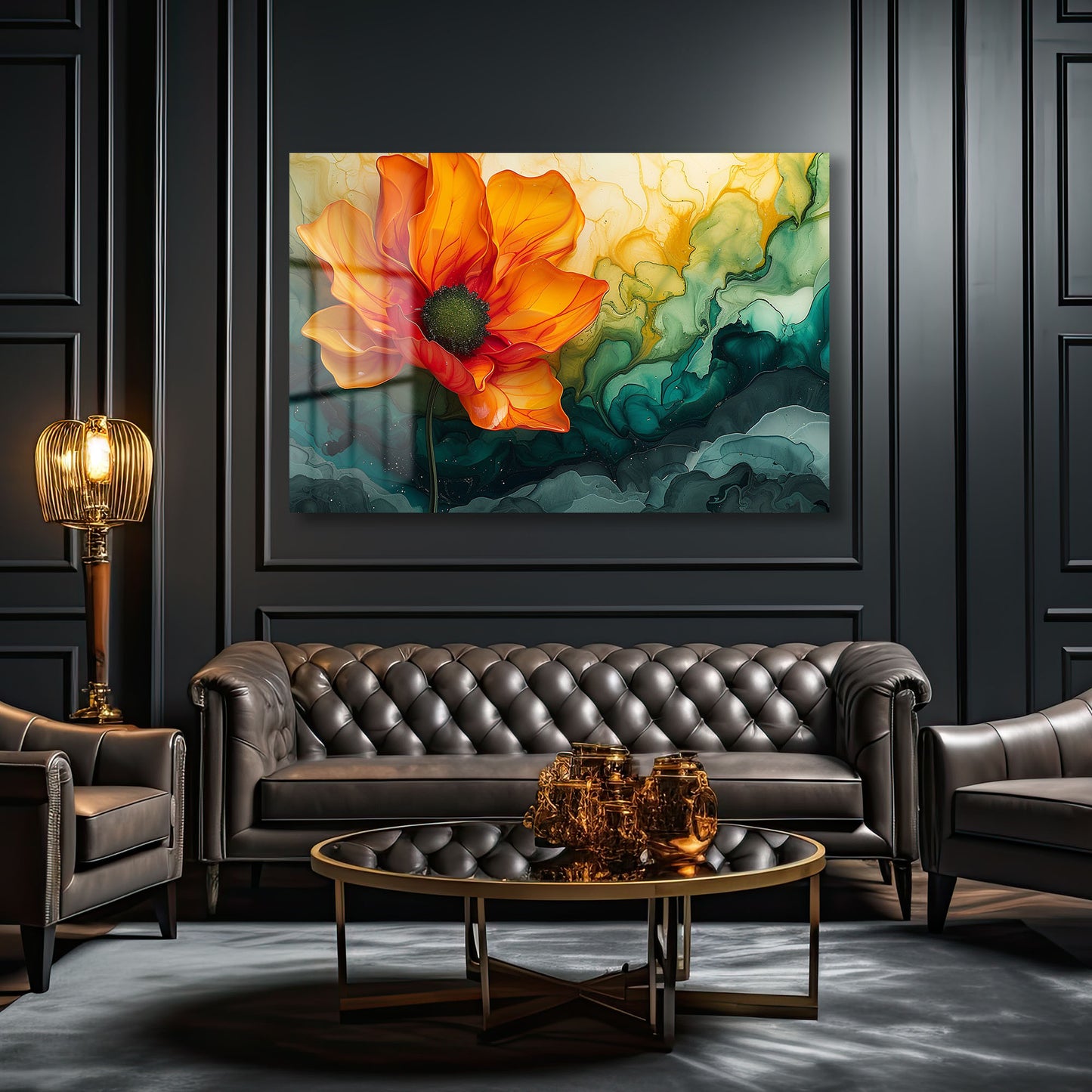 DEKORATİF YATAY CAM TABLO - TT1278