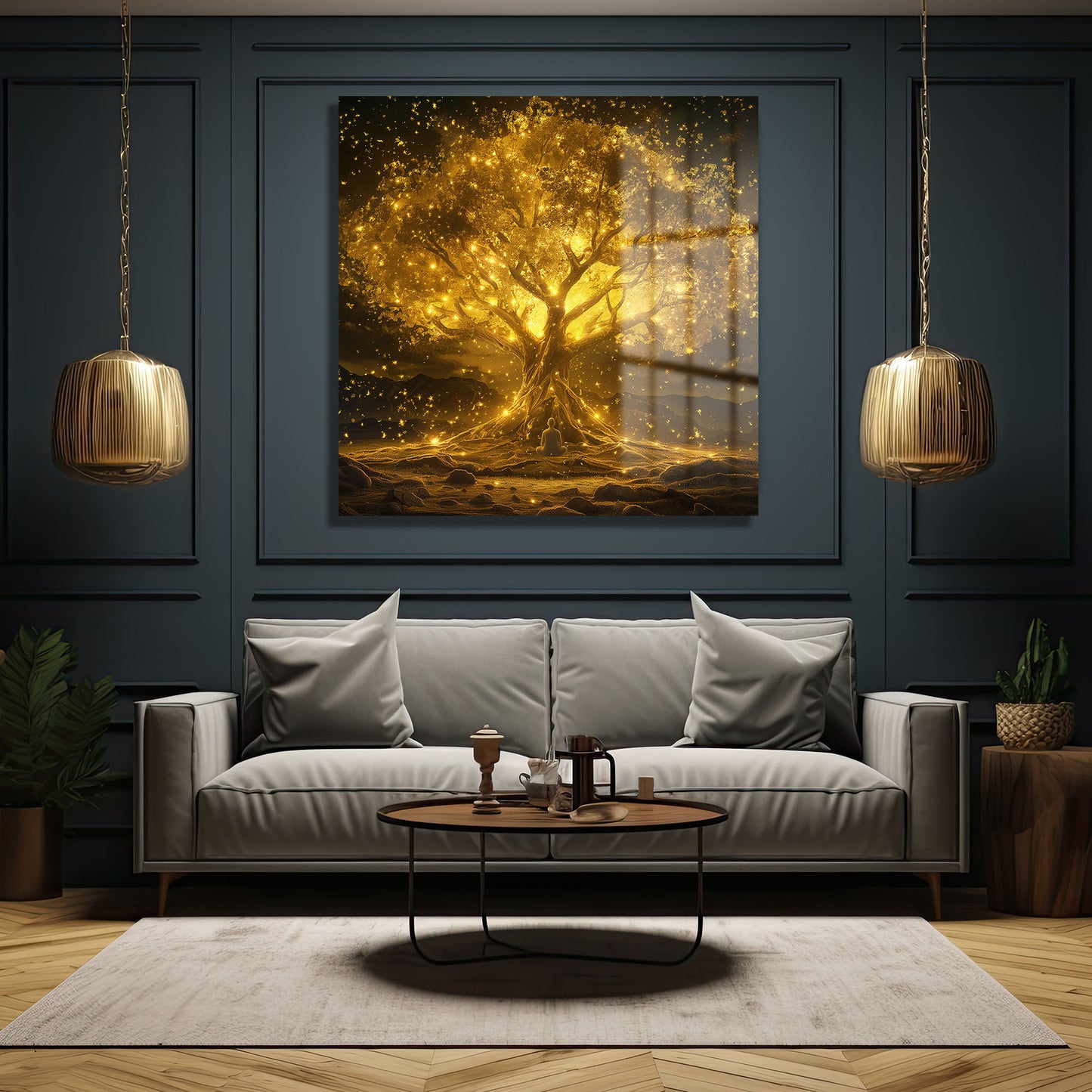 DEKORATİF KARE CAM TABLO - TT0789