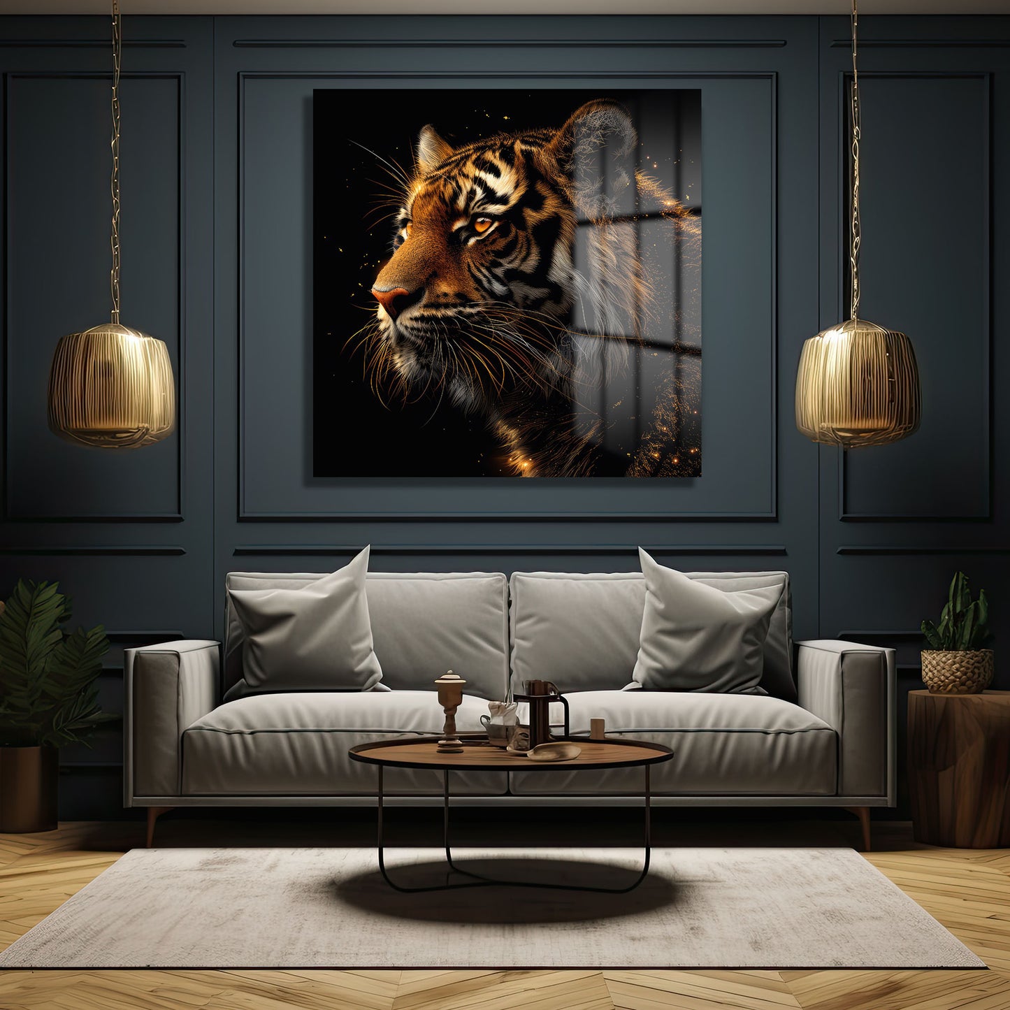 DEKORATİF KARE CAM TABLO - TT0751