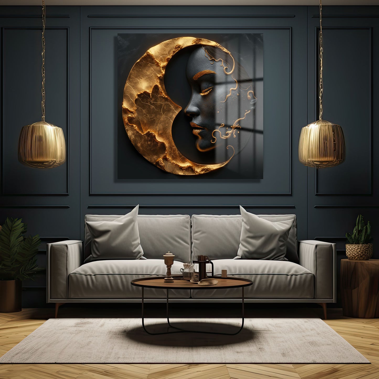 DEKORATİF KARE CAM TABLO - TT0749