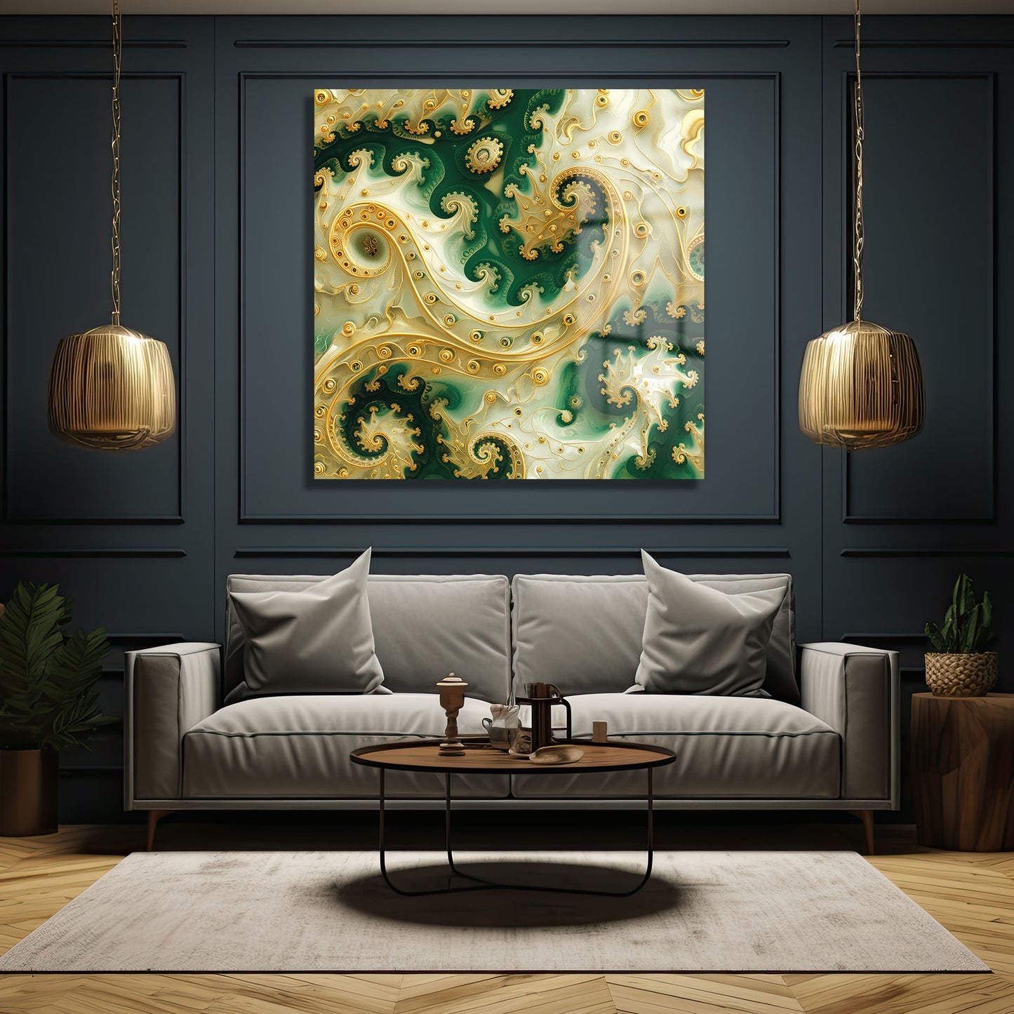 DEKORATİF KARE CAM TABLO - TT0786