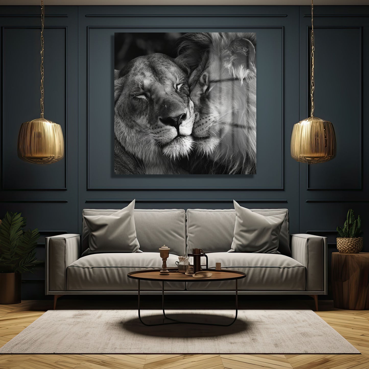 DEKORATİF KARE CAM TABLO - TT0737