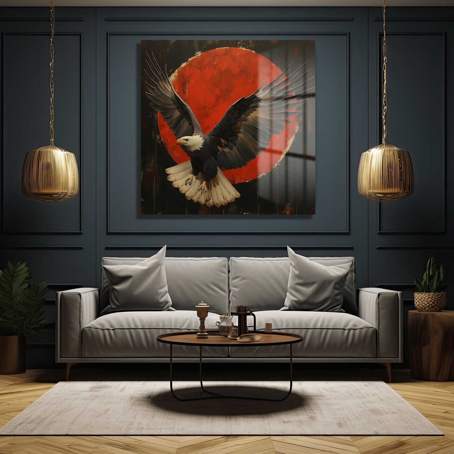 DEKORATİF KARE CAM TABLO - TT0828