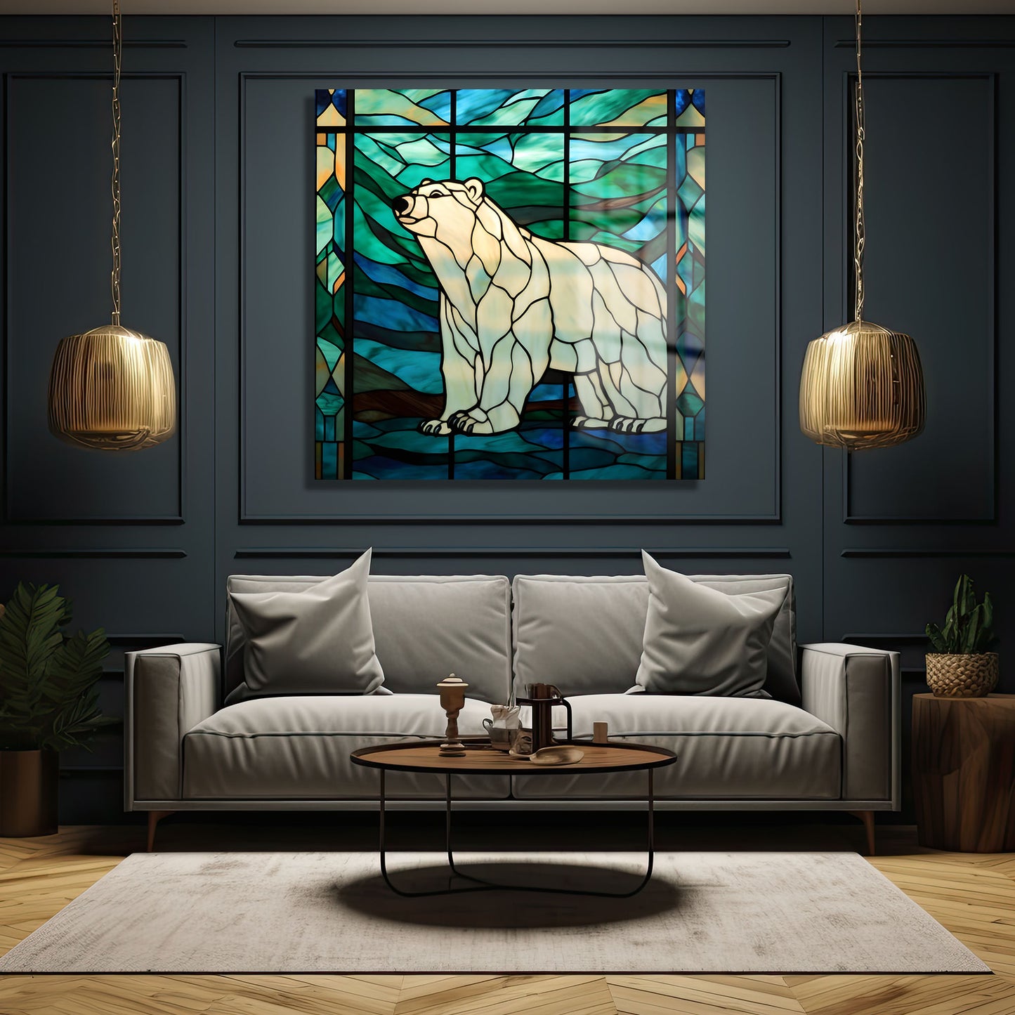 DEKORATİF KARE CAM TABLO - TT0944