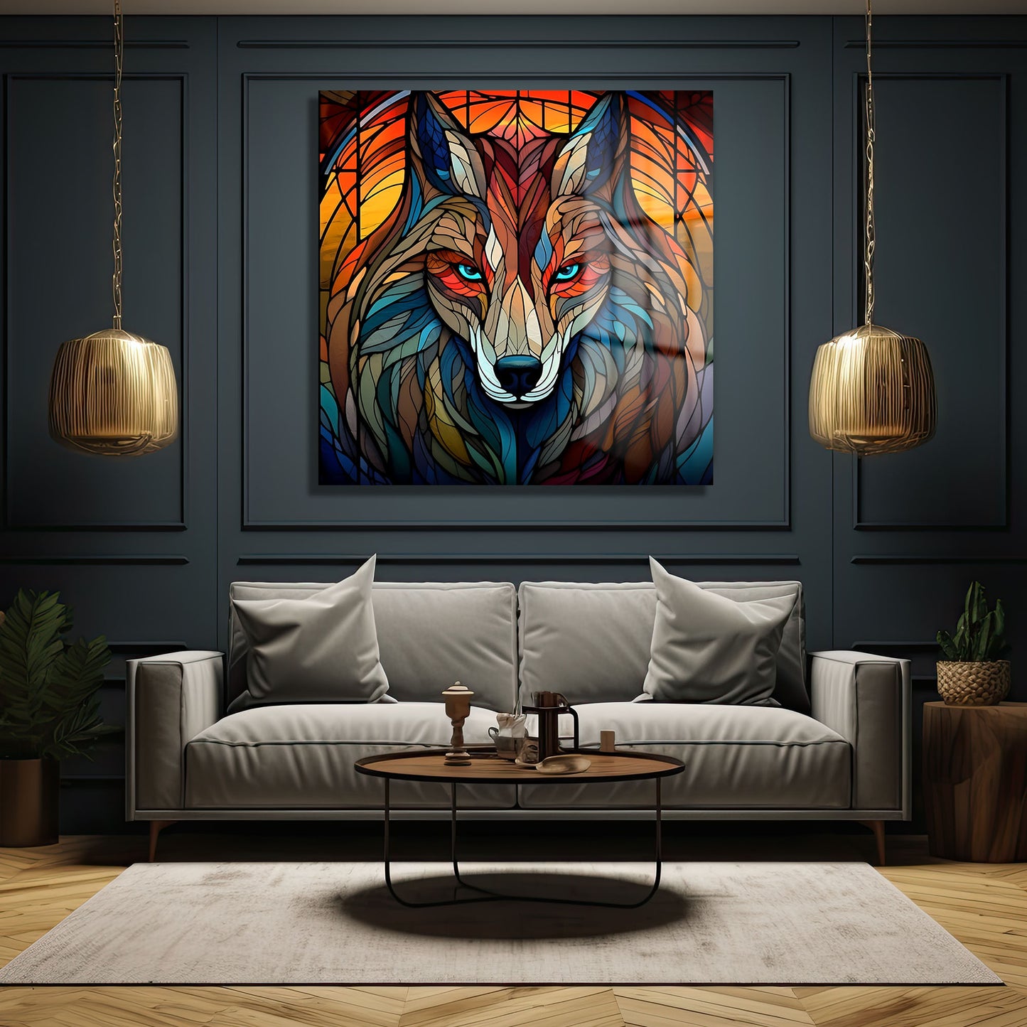 DEKORATİF KARE CAM TABLO - TT0957