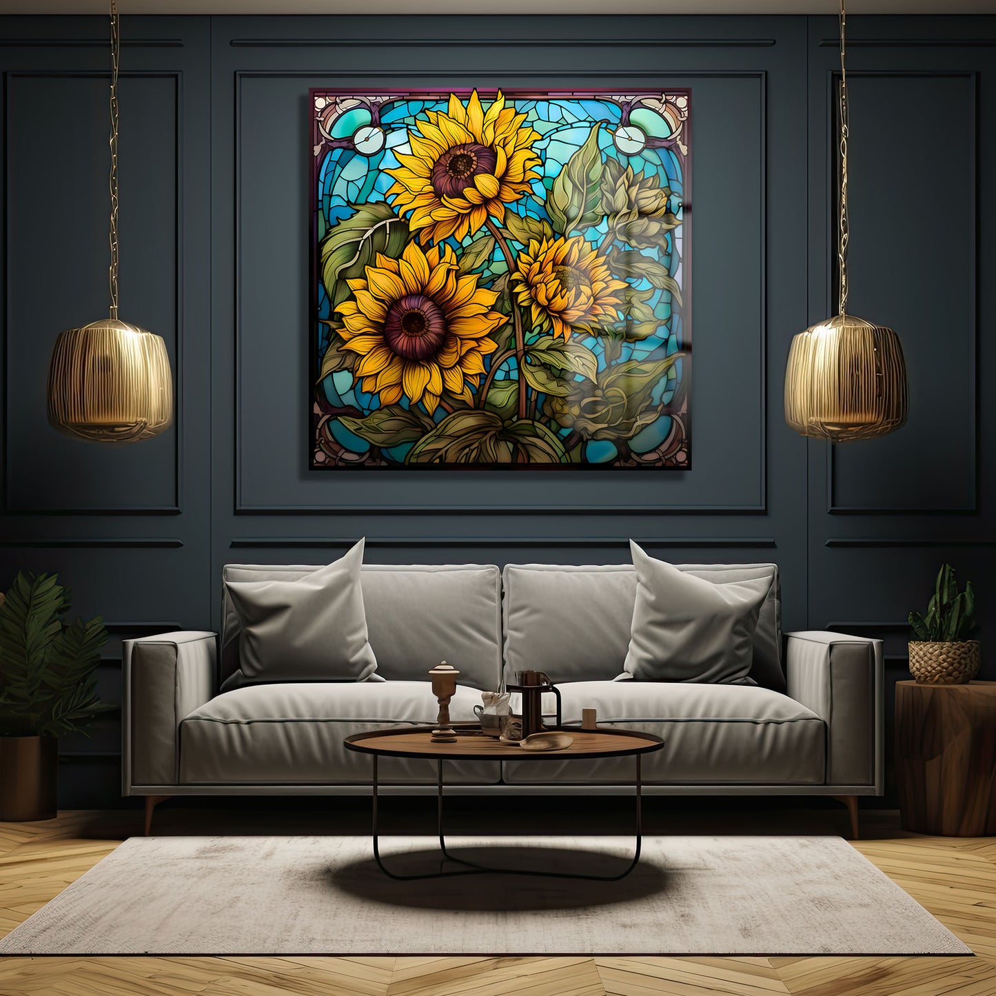 DEKORATİF KARE CAM TABLO - TT0962