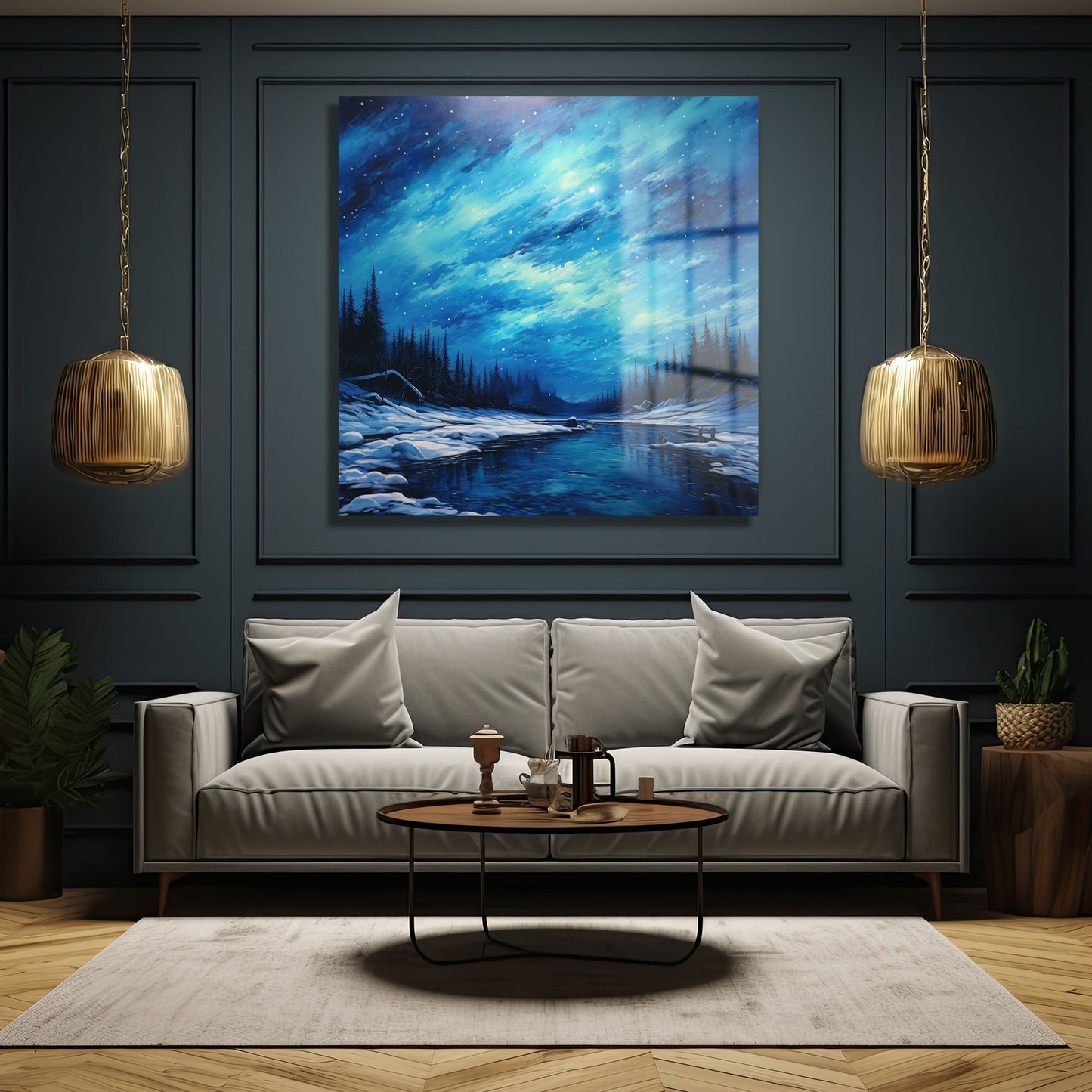 DEKORATİF KARE CAM TABLO - TT0884