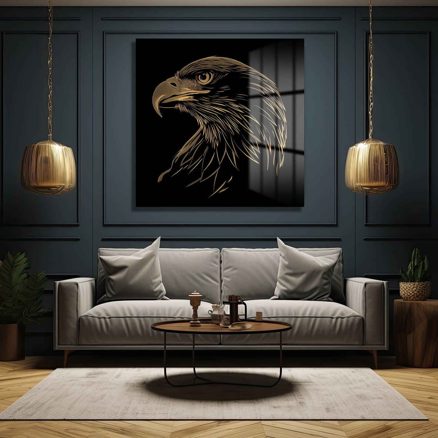 DEKORATİF KARE CAM TABLO - TT0763