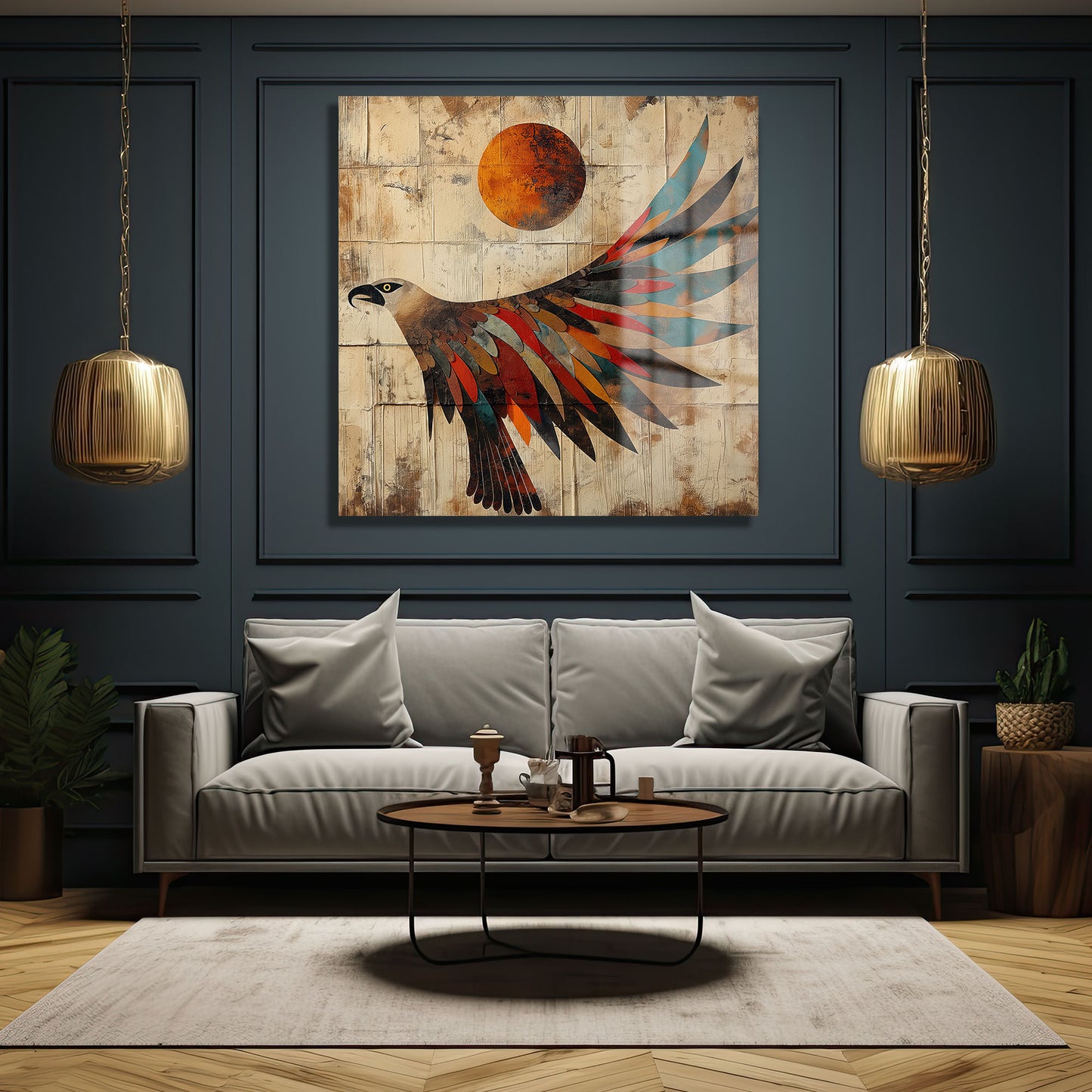 DEKORATİF KARE CAM TABLO - TT0837