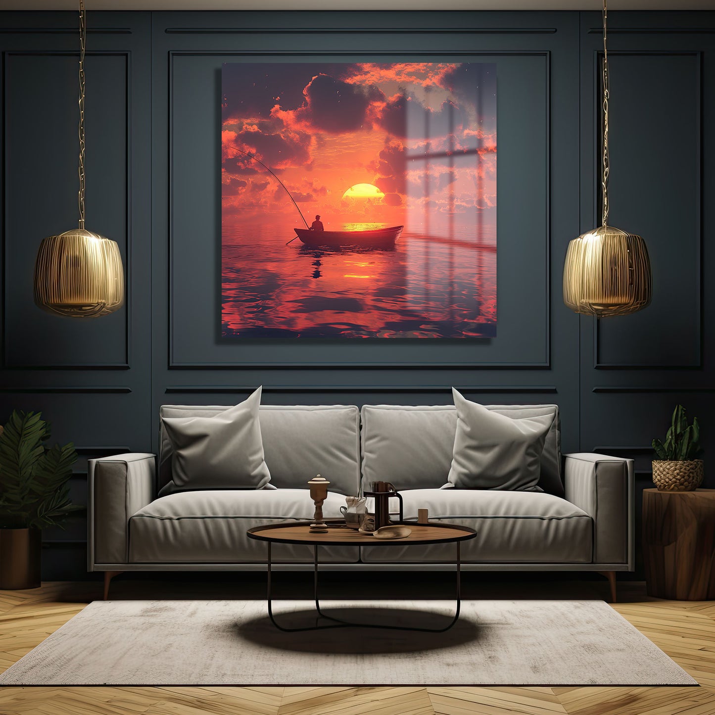 DEKORATİF KARE CAM TABLO - TT0802