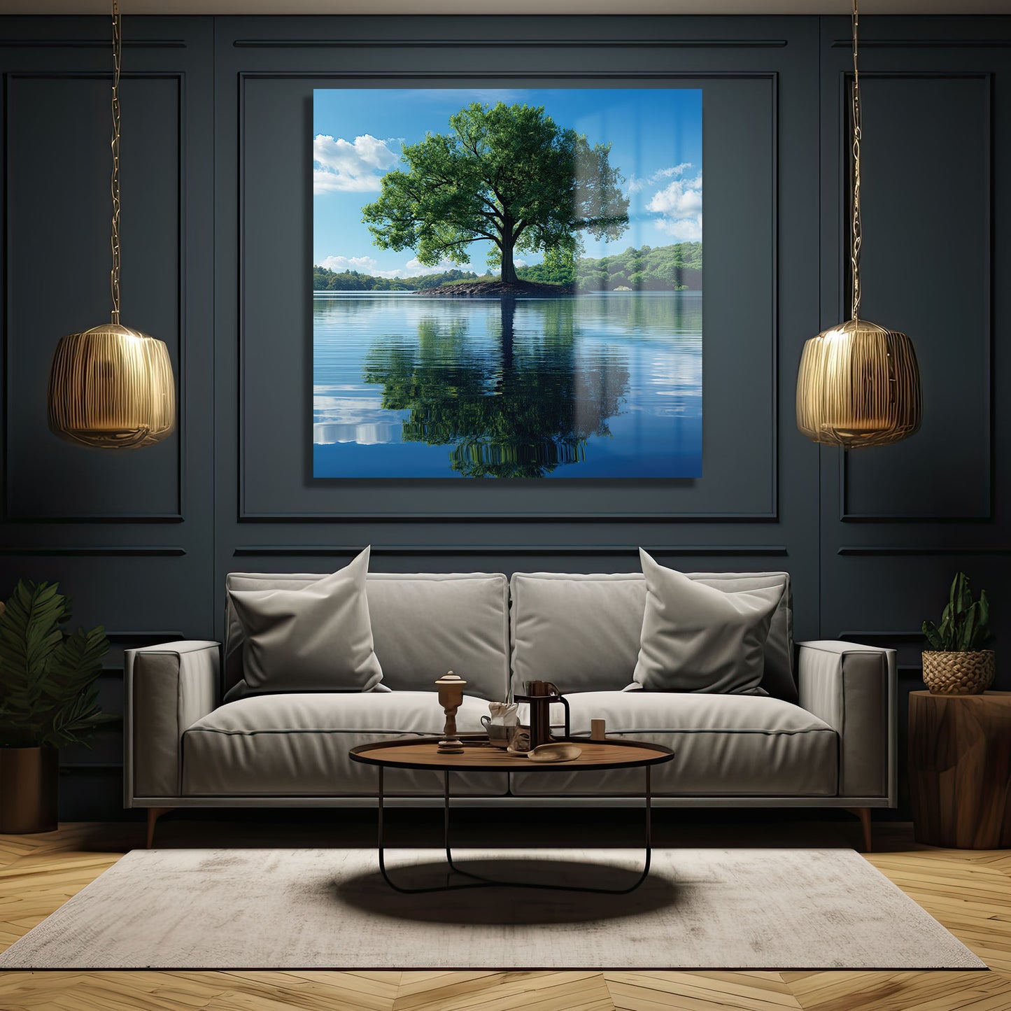 DEKORATİF KARE CAM TABLO - TT0800