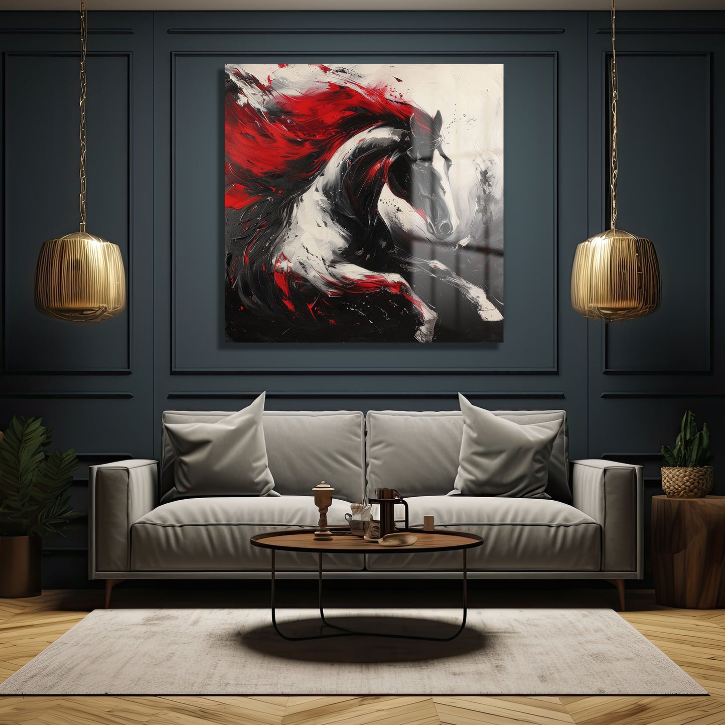 DEKORATİF KARE CAM TABLO - TT0767