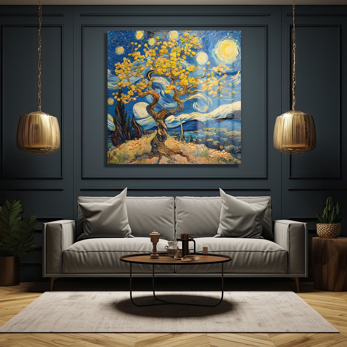 DEKORATİF KARE CAM TABLO - TT0831