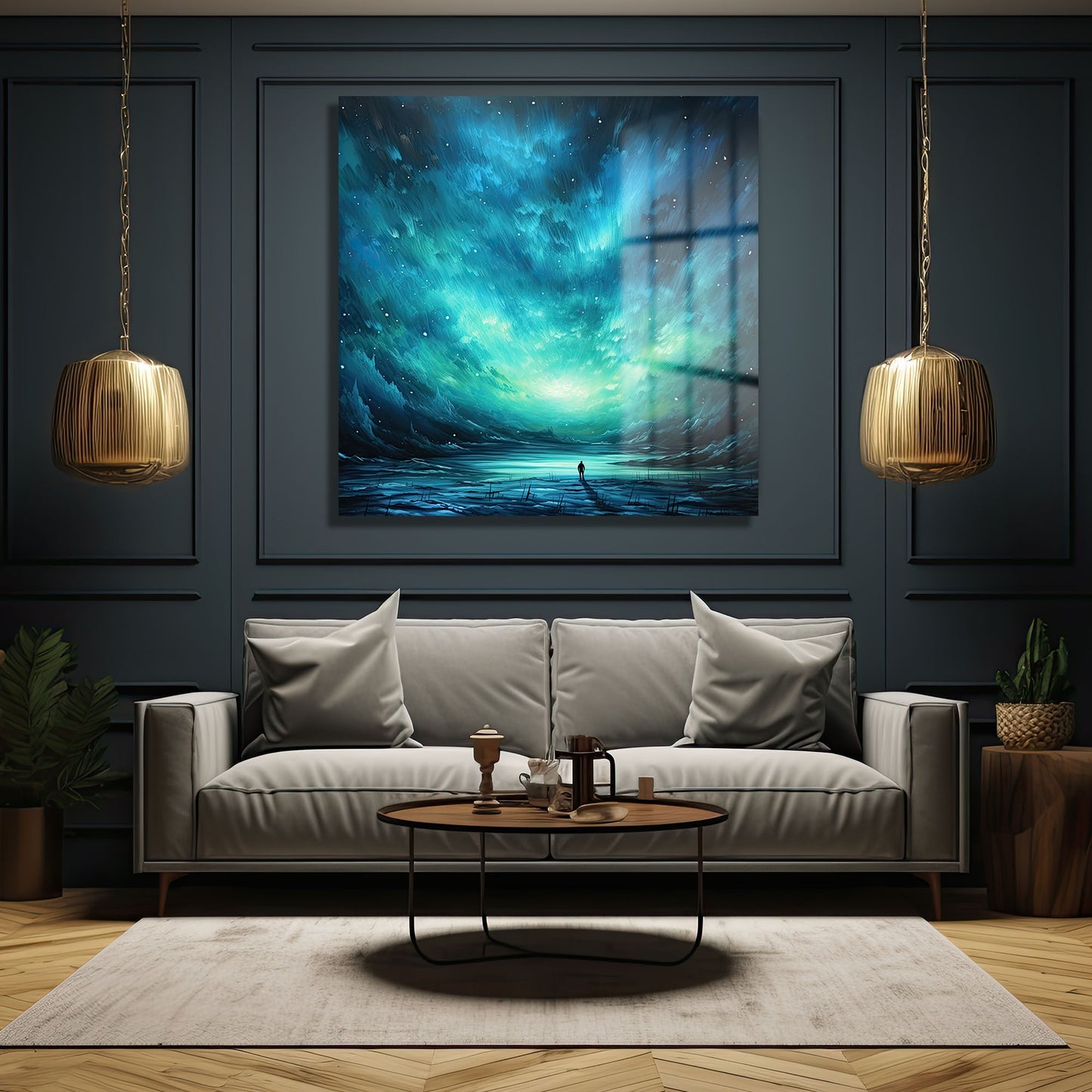 DEKORATİF KARE CAM TABLO - TT0890