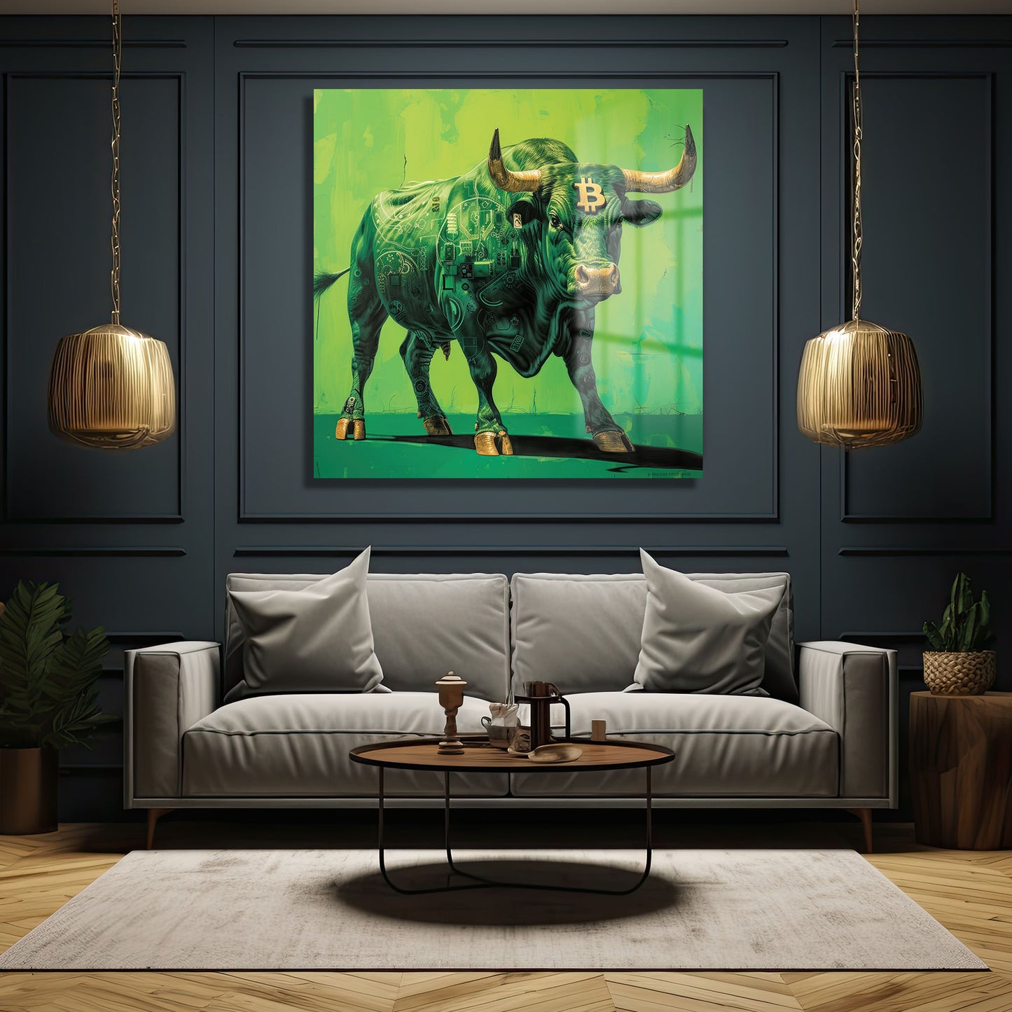 DEKORATİF KARE CAM TABLO - TT0893