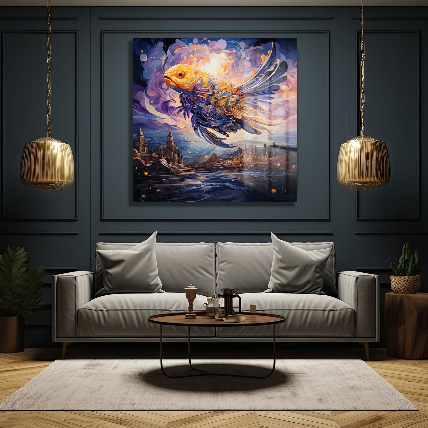 DEKORATİF KARE CAM TABLO - TT0882