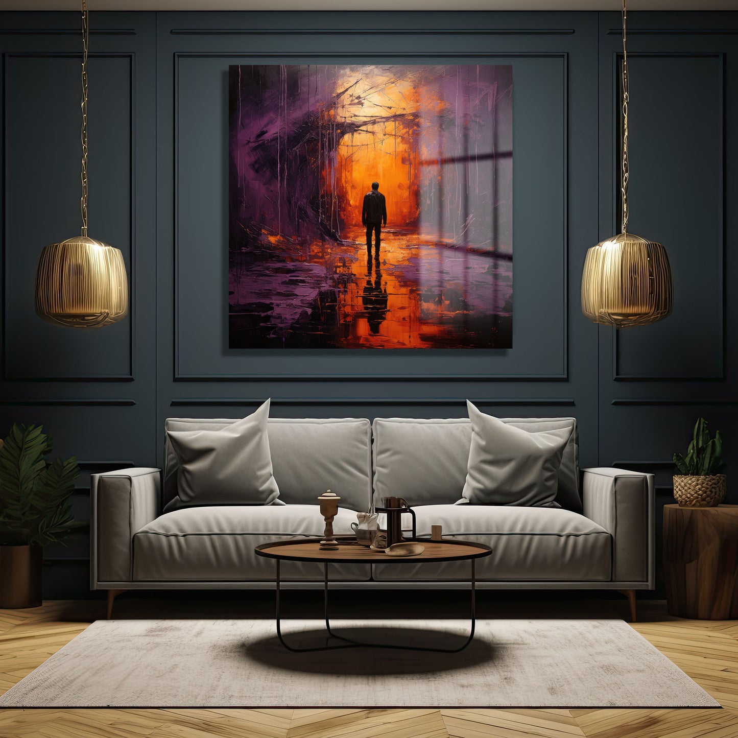 DEKORATİF KARE CAM TABLO - TT0877