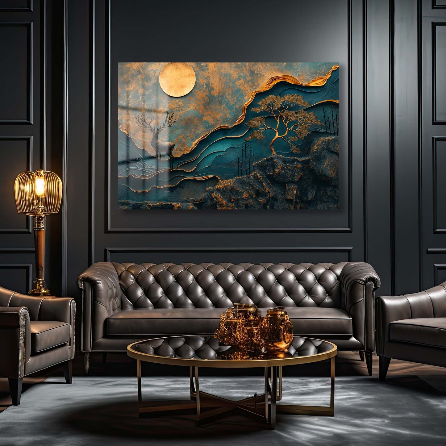 DEKORATİF YATAY CAM TABLO - TT1250