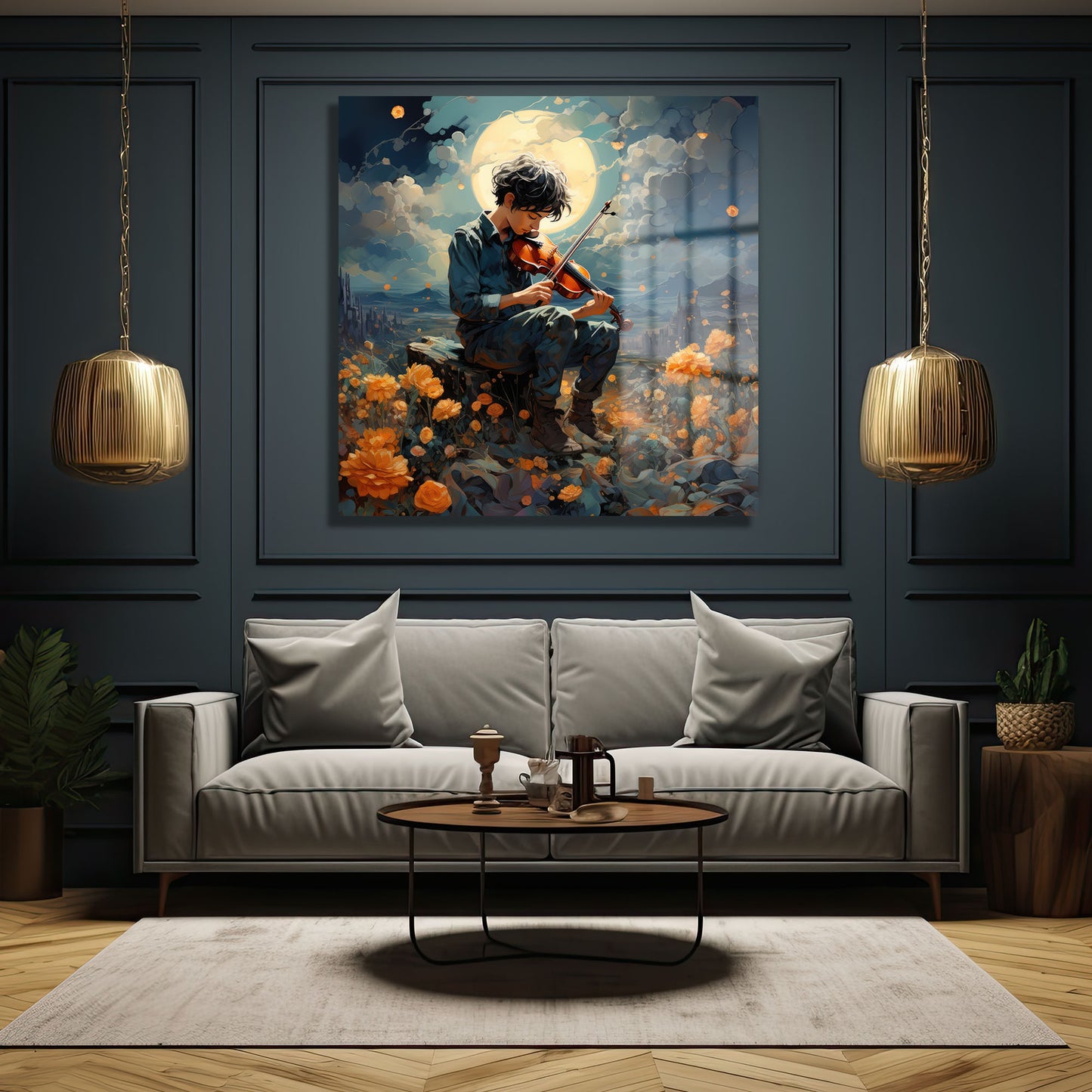 DEKORATİF KARE CAM TABLO - TT0900