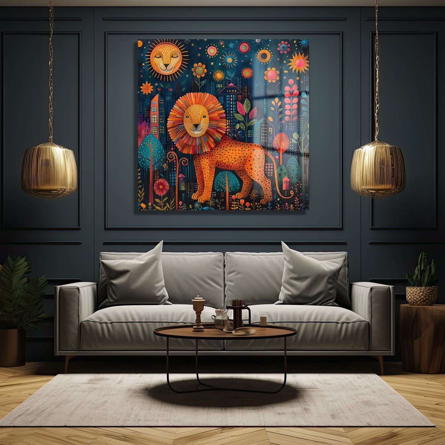 DEKORATİF KARE CAM TABLO - TT0773