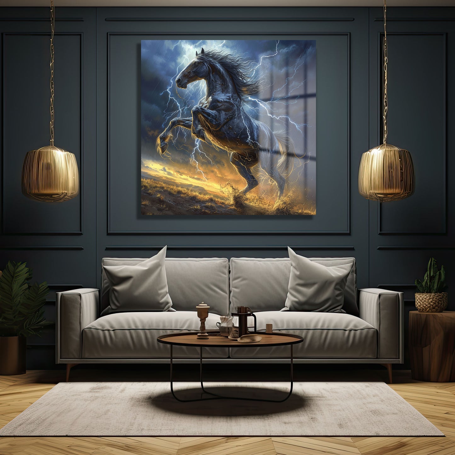 DEKORATİF KARE CAM TABLO - TT1018