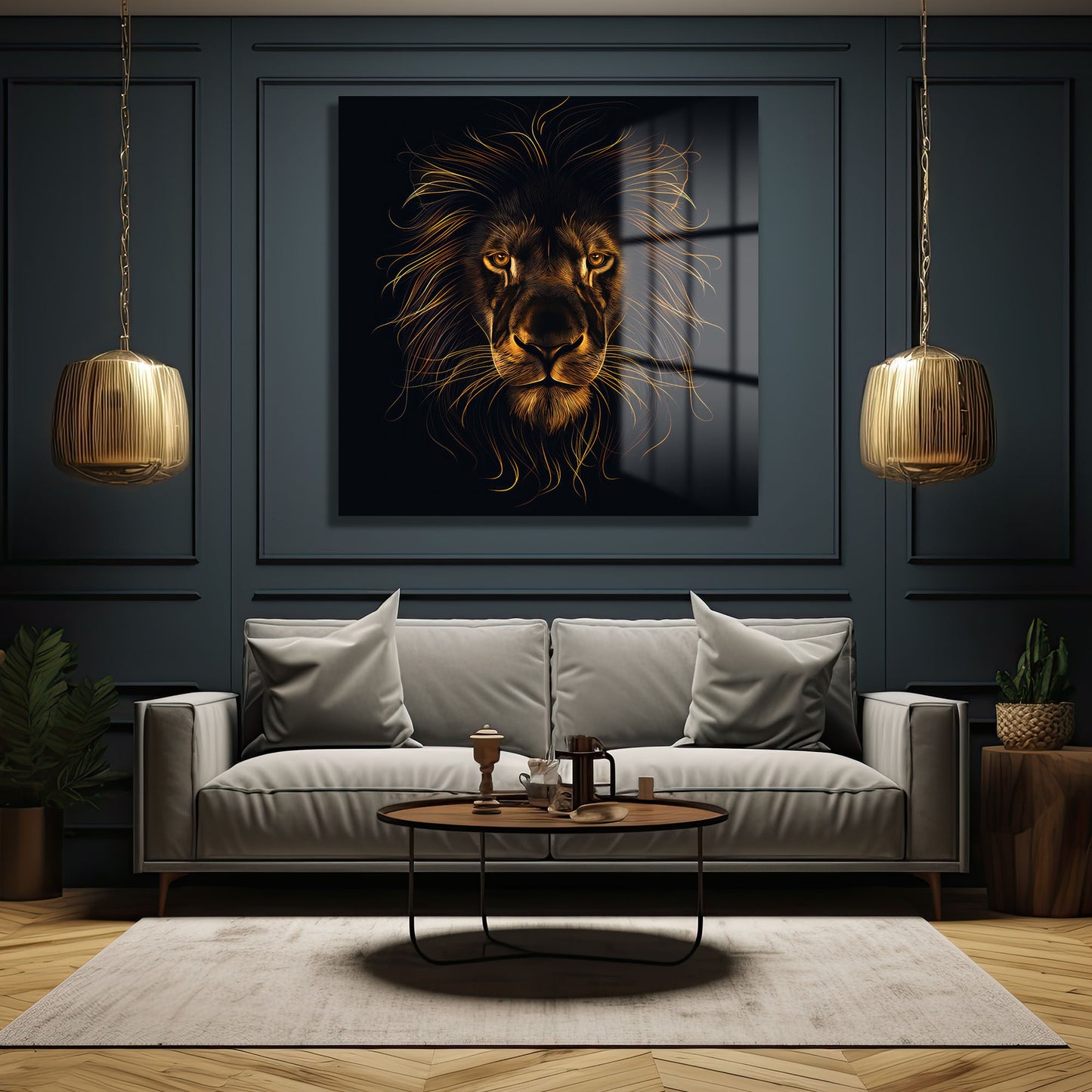 DEKORATİF KARE CAM TABLO - TT0755