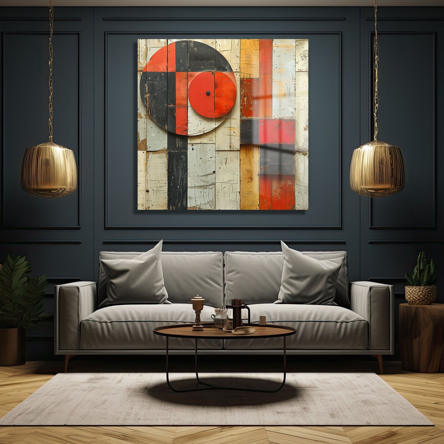 DEKORATİF KARE CAM TABLO - TT0928