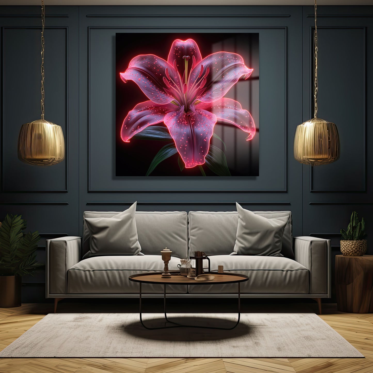 DEKORATİF KARE CAM TABLO - TT0785