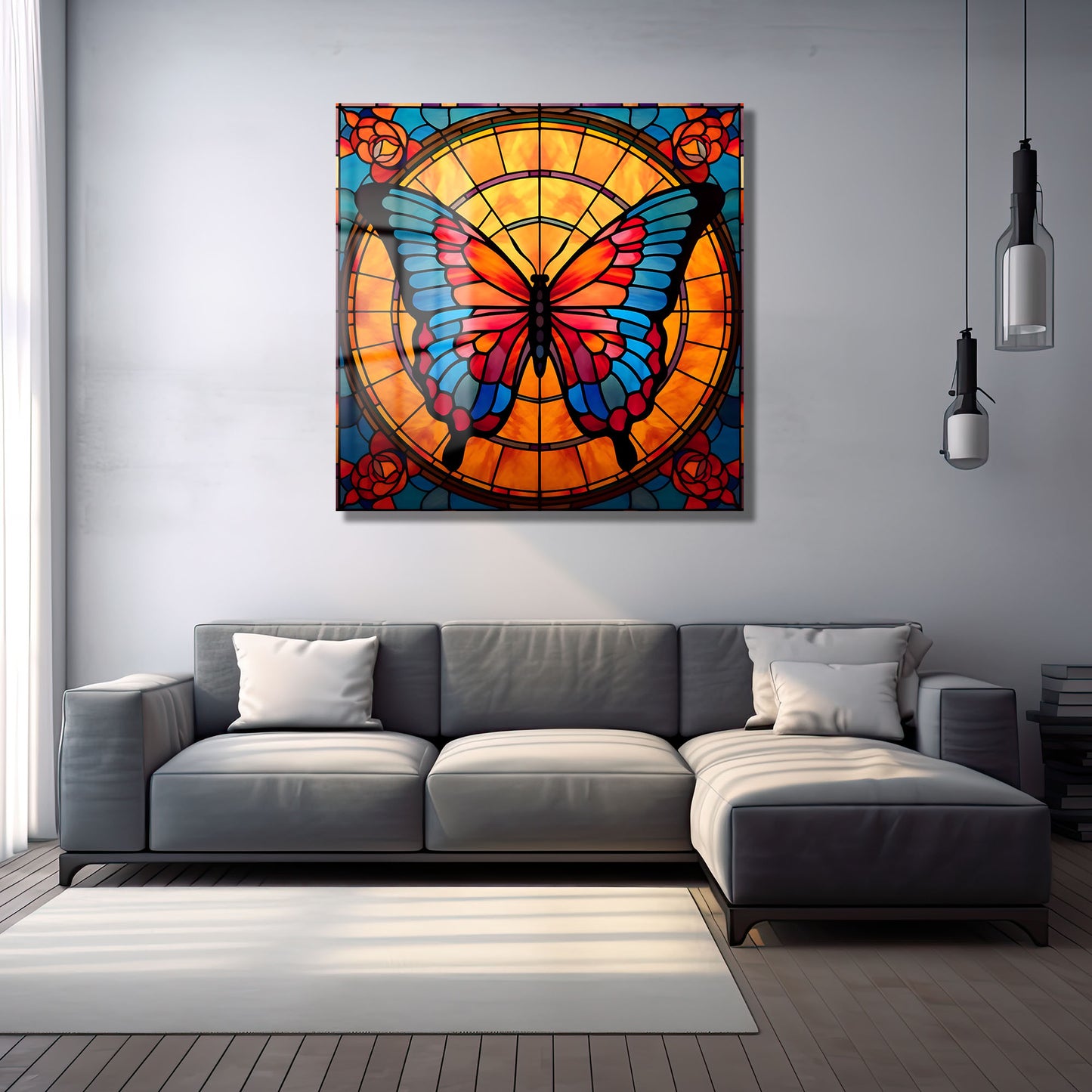 DEKORATİF KARE CAM TABLO - TT0947