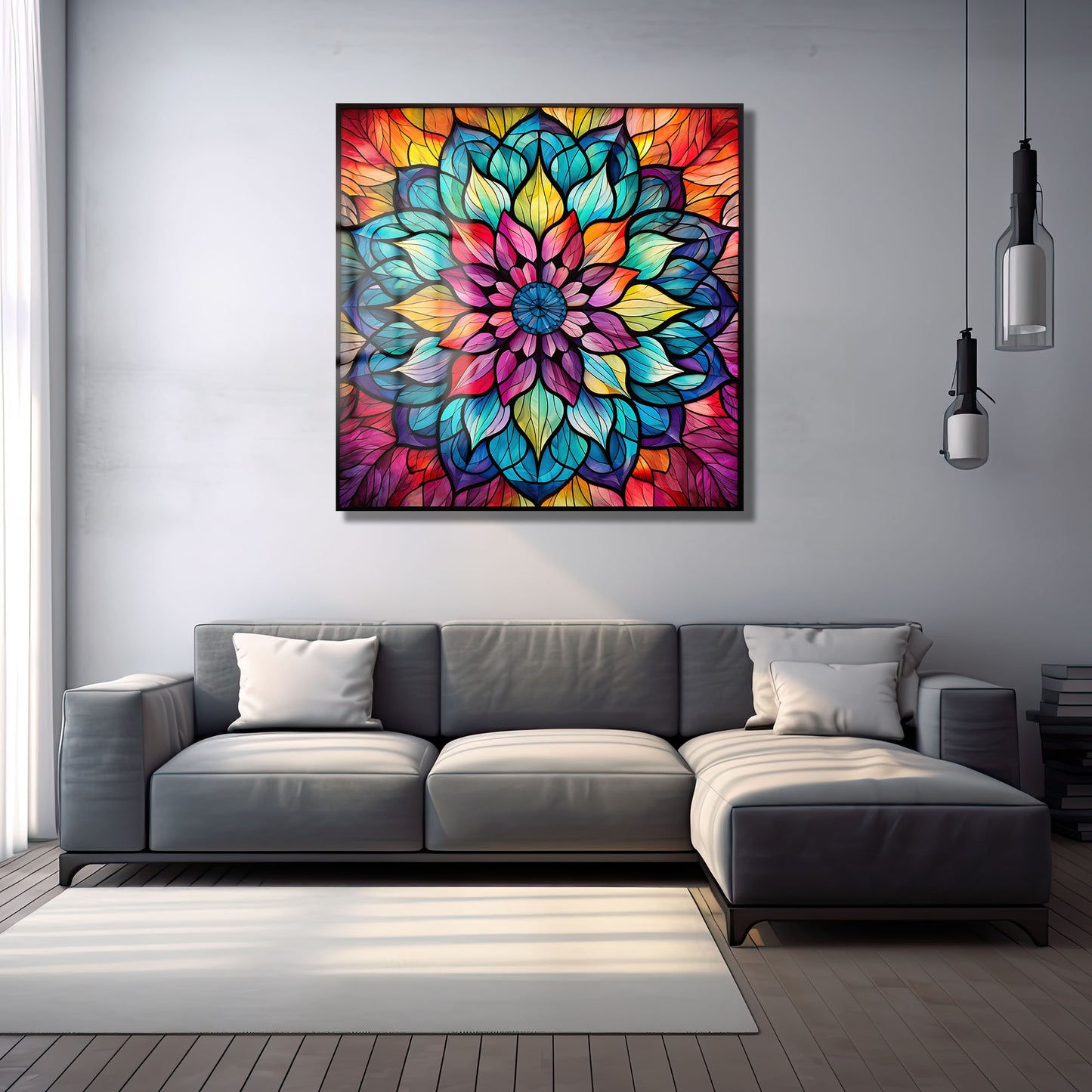 DEKORATİF KARE CAM TABLO - TT0976