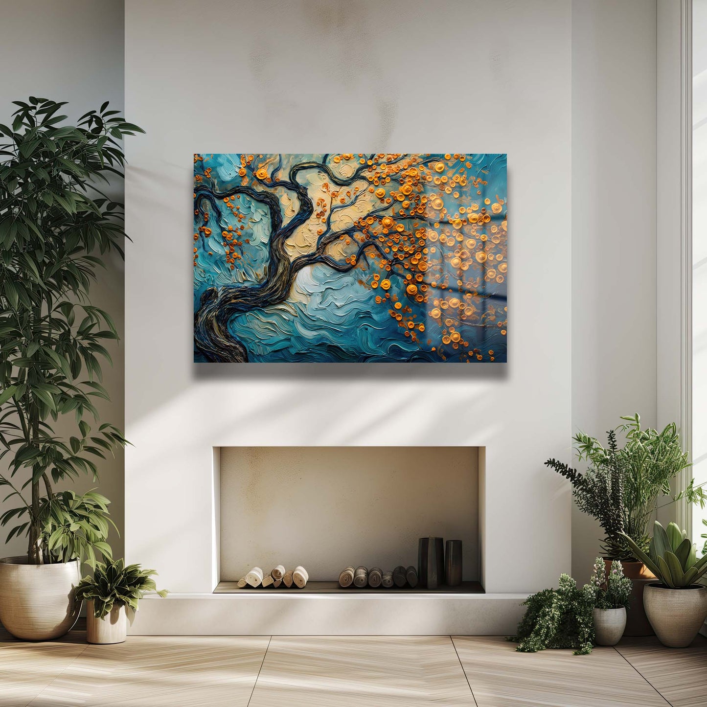 DEKORATİF YATAY CAM TABLO - TT0577