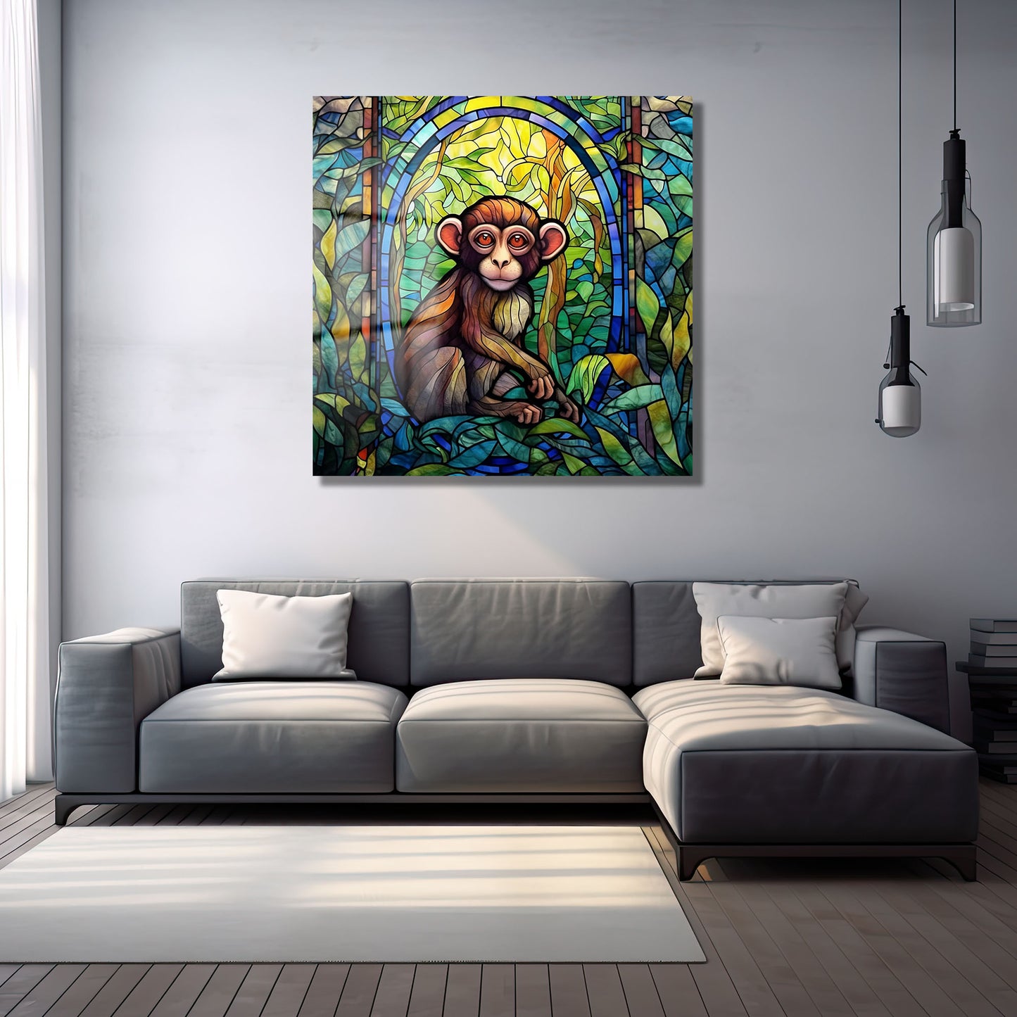 DEKORATİF KARE CAM TABLO - TT0940