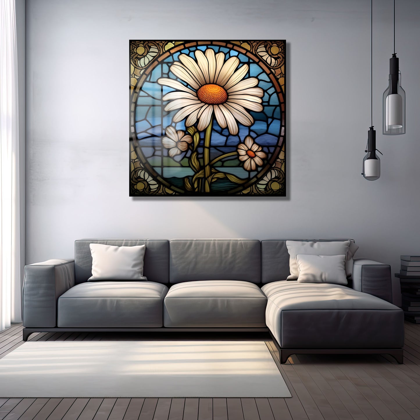 DEKORATİF KARE CAM TABLO - TT0953