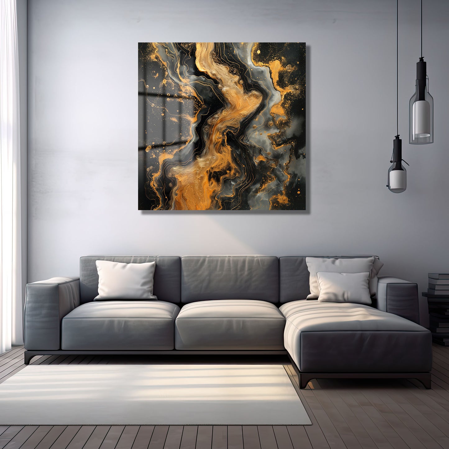 DEKORATİF KARE CAM TABLO - TT0821