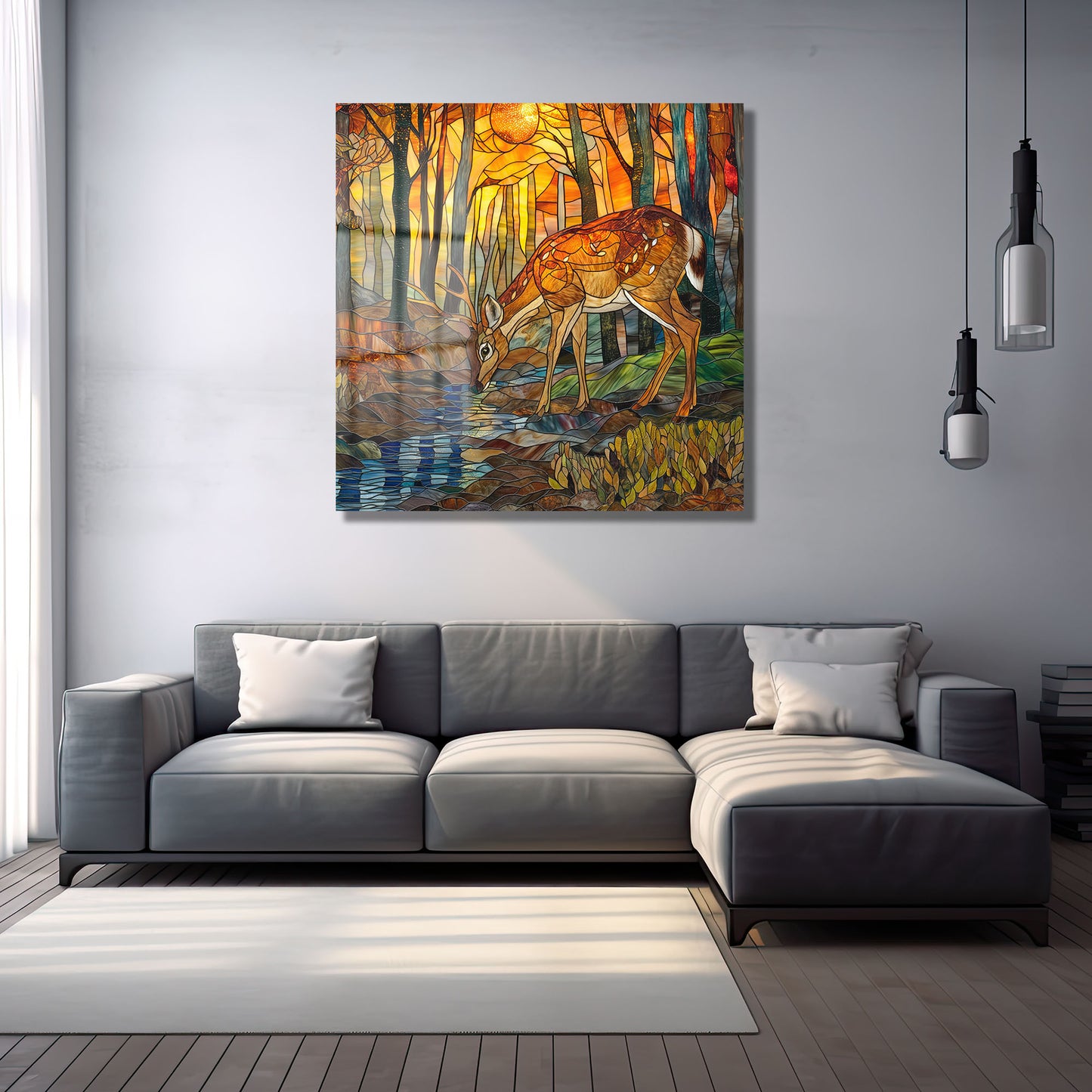 DEKORATİF KARE CAM TABLO - TT0835