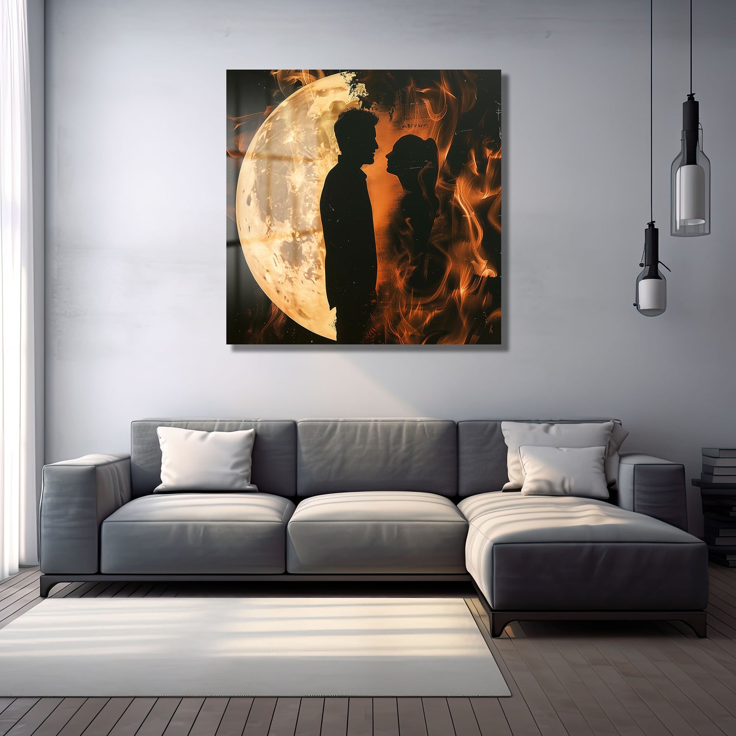 DEKORATİF KARE CAM TABLO - TT0787