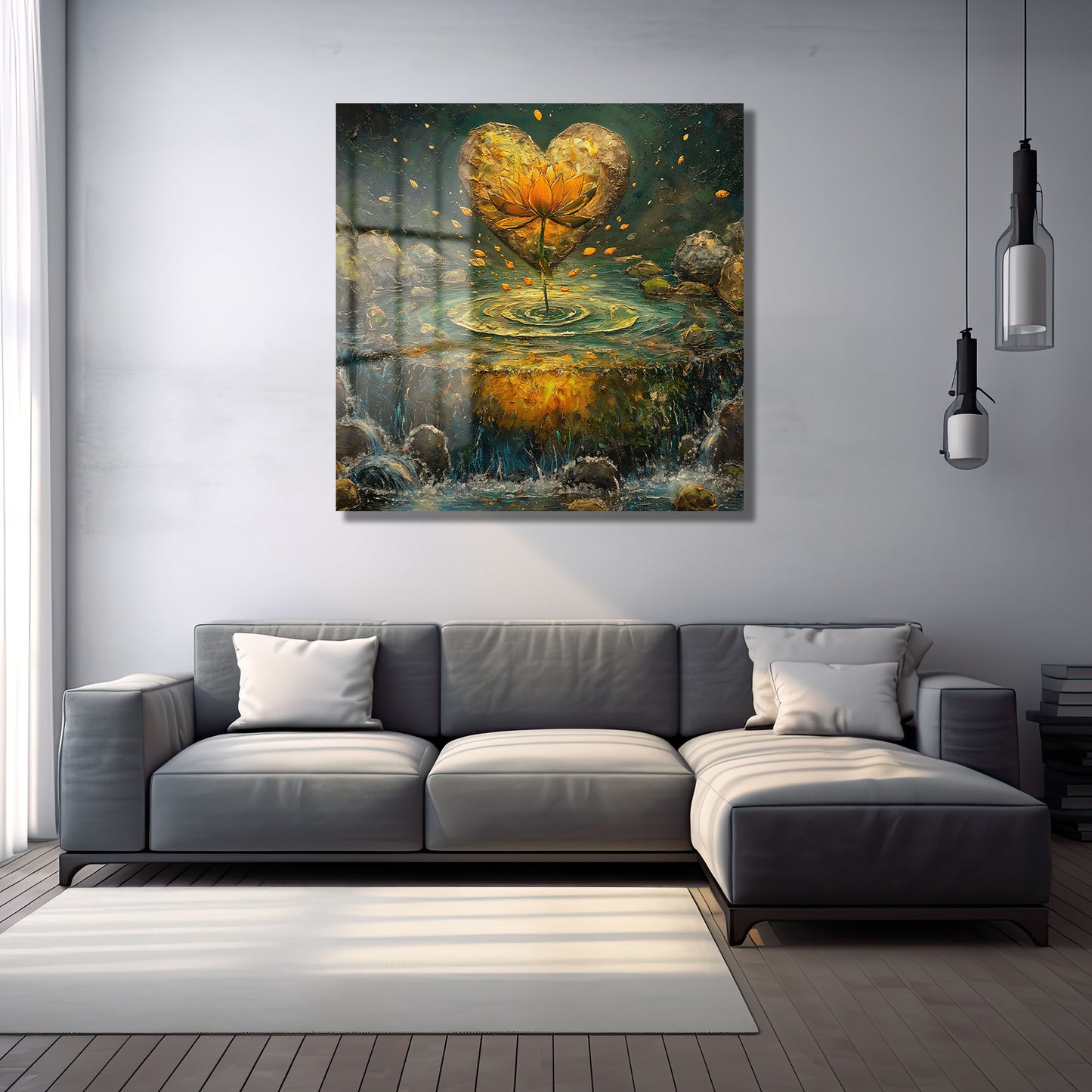 DEKORATİF KARE CAM TABLO - TT0834