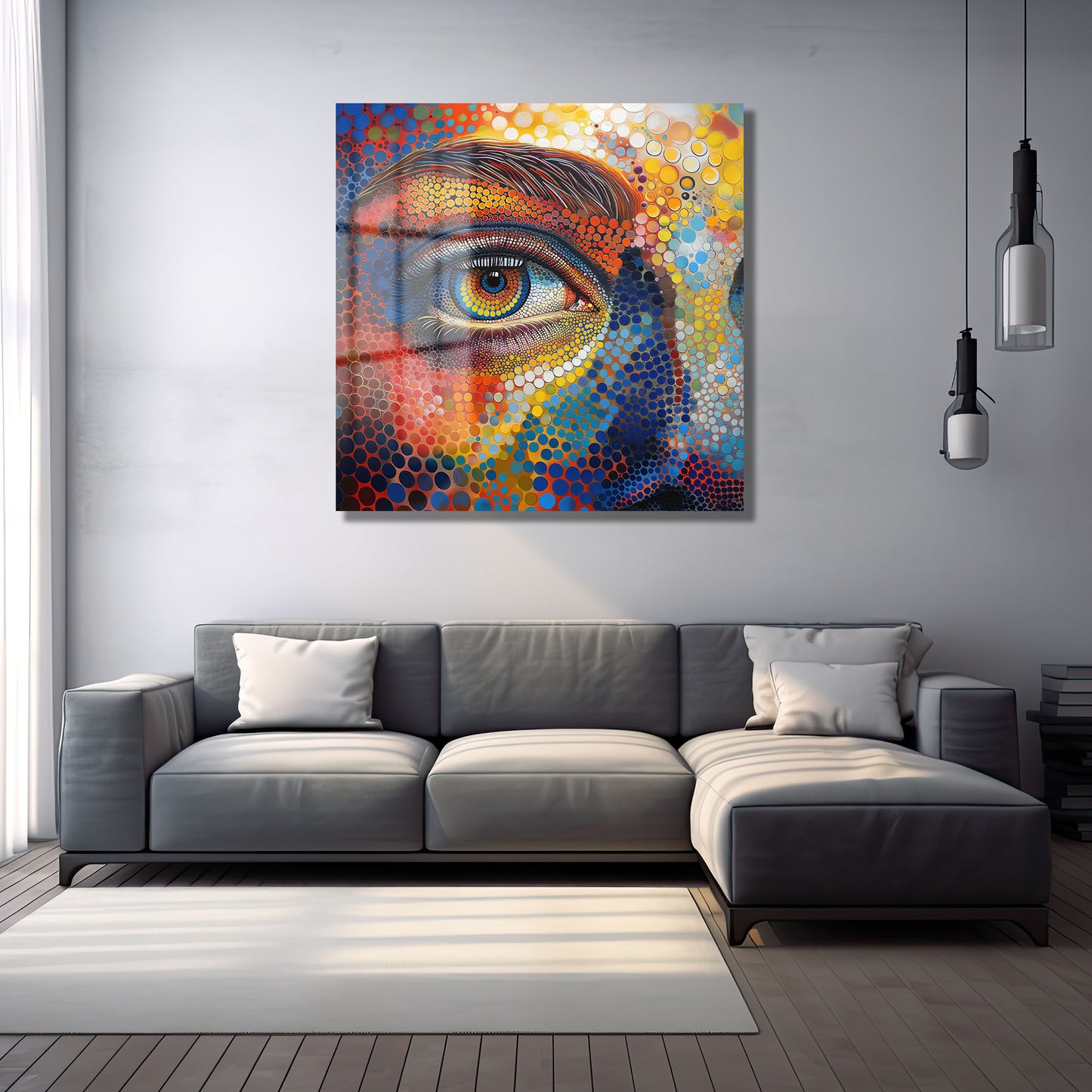 DEKORATİF KARE CAM TABLO - TT0769