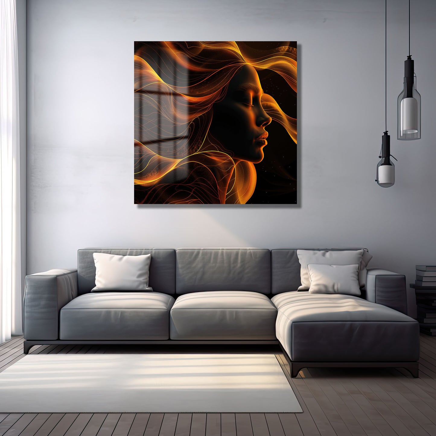 DEKORATİF KARE CAM TABLO - TT0936