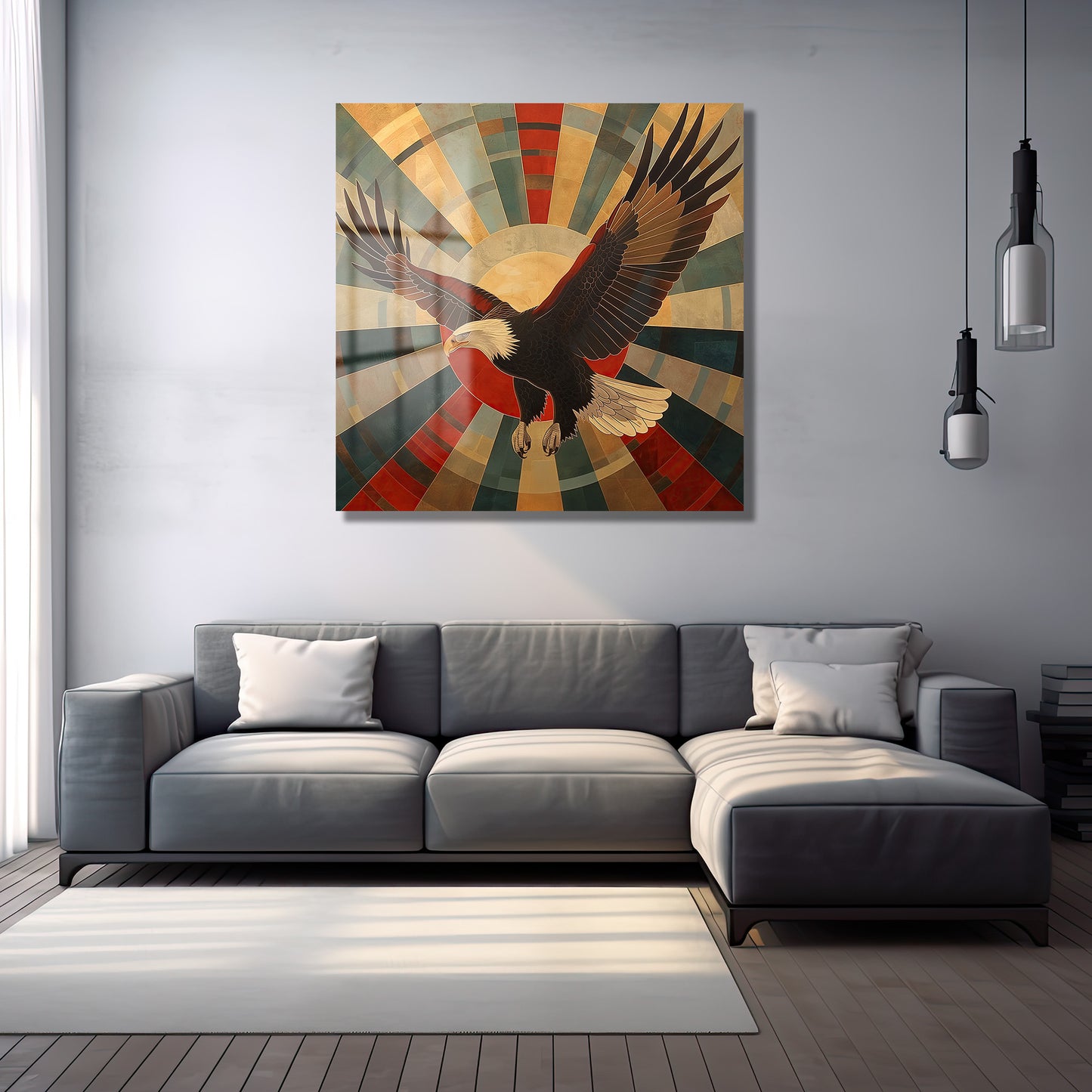 DEKORATİF KARE CAM TABLO - TT0830