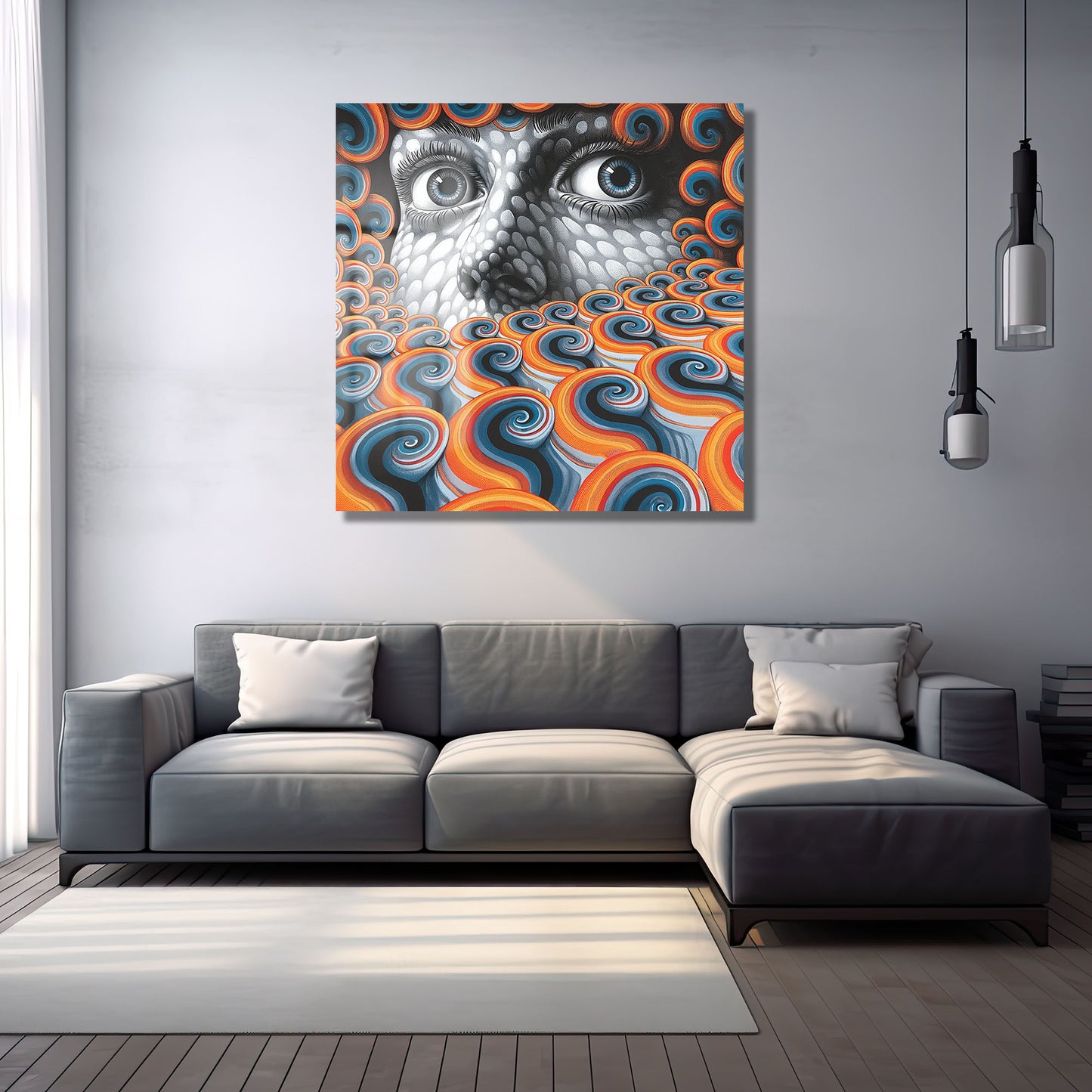 DEKORATİF KARE CAM TABLO - TT0778